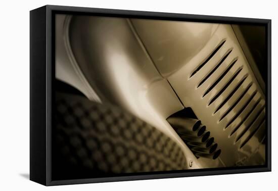 Vintage Racing Car with Exhaust and Air Vents Close Up-Will Wilkinson-Framed Stretched Canvas