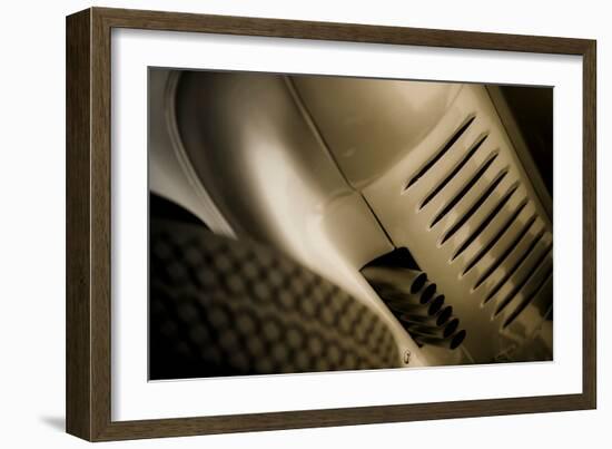 Vintage Racing Car with Exhaust and Air Vents Close Up-Will Wilkinson-Framed Photographic Print