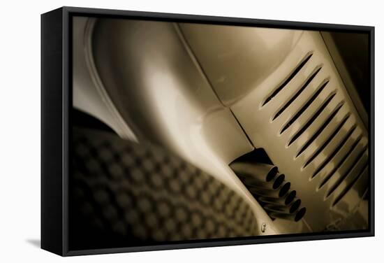 Vintage Racing Car with Exhaust and Air Vents Close Up-Will Wilkinson-Framed Stretched Canvas