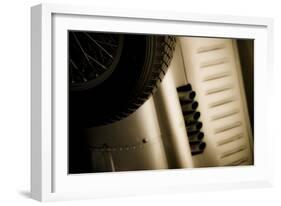 Vintage Racing Car with Exhaust and Air Vents Close Up-Will Wilkinson-Framed Photographic Print