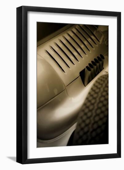 Vintage Racing Car with Exhaust and Air Vents Close Up-Will Wilkinson-Framed Premium Photographic Print