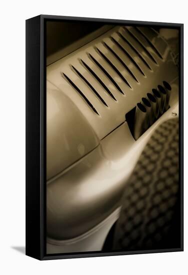 Vintage Racing Car with Exhaust and Air Vents Close Up-Will Wilkinson-Framed Stretched Canvas