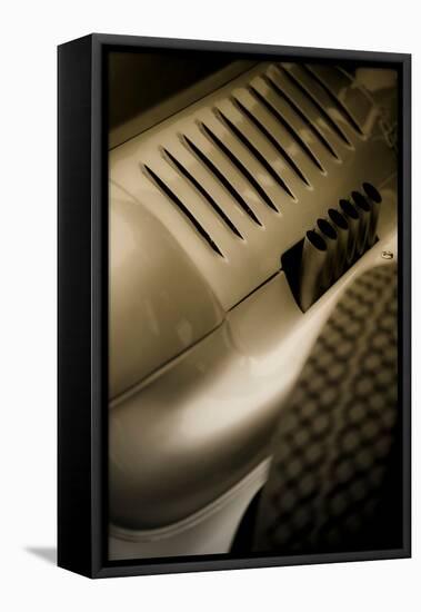 Vintage Racing Car with Exhaust and Air Vents Close Up-Will Wilkinson-Framed Stretched Canvas