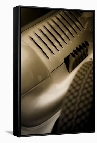 Vintage Racing Car with Exhaust and Air Vents Close Up-Will Wilkinson-Framed Stretched Canvas