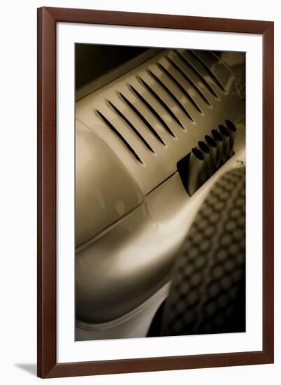 Vintage Racing Car with Exhaust and Air Vents Close Up-Will Wilkinson-Framed Photographic Print