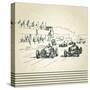 Vintage Racing Cars-canicula-Stretched Canvas