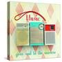 Vintage Radio Inspirational-Vicki Dvorak-Stretched Canvas