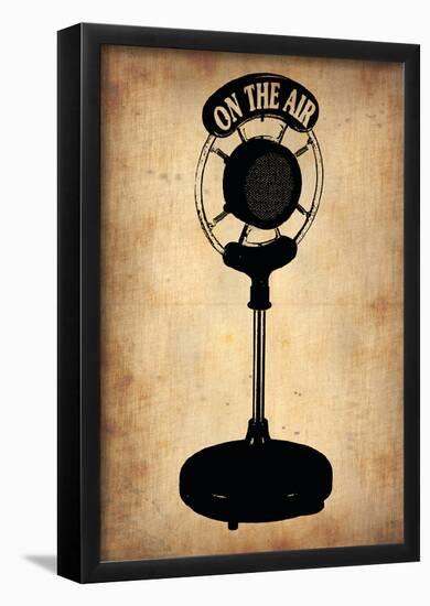 Vintage Radio Microphone-NaxArt-Framed Poster
