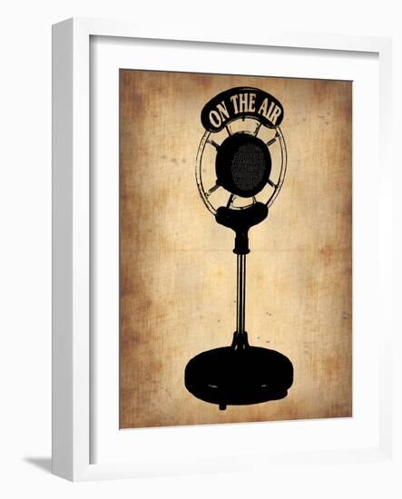 Vintage Radio Microphone-NaxArt-Framed Art Print