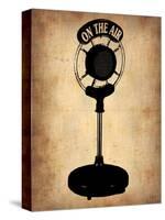 Vintage Radio Microphone-NaxArt-Stretched Canvas