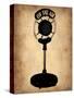 Vintage Radio Microphone-NaxArt-Stretched Canvas