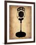 Vintage Radio Microphone-NaxArt-Framed Art Print