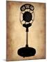 Vintage Radio Microphone-NaxArt-Mounted Art Print