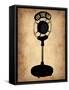 Vintage Radio Microphone-NaxArt-Framed Stretched Canvas