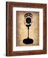 Vintage Radio Microphone-NaxArt-Framed Art Print