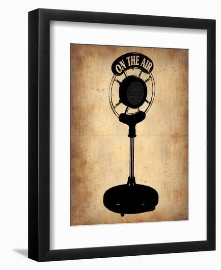 Vintage Radio Microphone-NaxArt-Framed Art Print