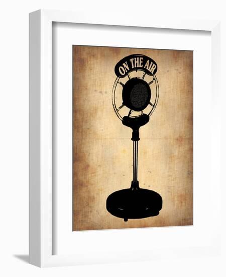 Vintage Radio Microphone-NaxArt-Framed Art Print