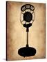 Vintage Radio Microphone-NaxArt-Stretched Canvas