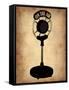 Vintage Radio Microphone-NaxArt-Framed Stretched Canvas