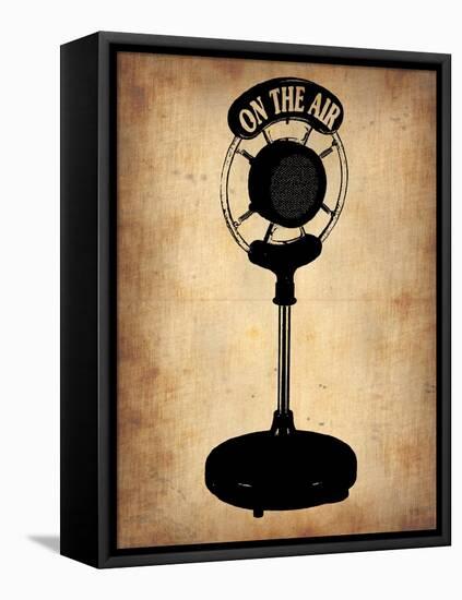 Vintage Radio Microphone-NaxArt-Framed Stretched Canvas