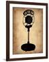 Vintage Radio Microphone-NaxArt-Framed Art Print