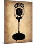 Vintage Radio Microphone-NaxArt-Mounted Art Print