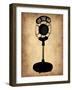 Vintage Radio Microphone-NaxArt-Framed Art Print