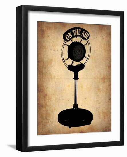 Vintage Radio Microphone-NaxArt-Framed Art Print