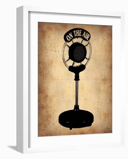 Vintage Radio Microphone-NaxArt-Framed Art Print