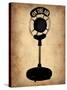 Vintage Radio Microphone-NaxArt-Stretched Canvas