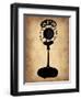 Vintage Radio Microphone-NaxArt-Framed Art Print