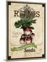 Vintage Radish Seed Packet-null-Mounted Giclee Print