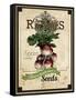 Vintage Radish Seed Packet-null-Framed Stretched Canvas