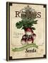 Vintage Radish Seed Packet-null-Stretched Canvas