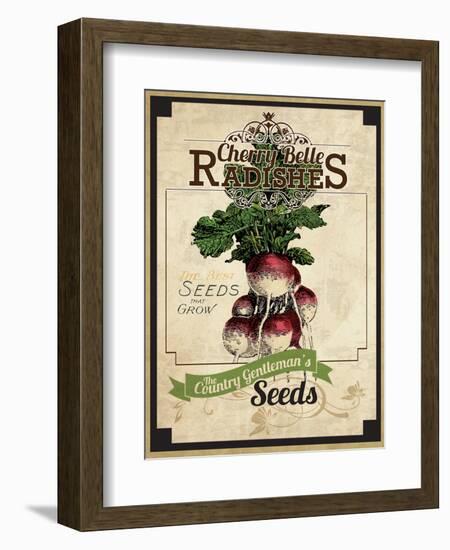 Vintage Radish Seed Packet-null-Framed Giclee Print