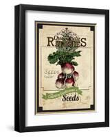 Vintage Radish Seed Packet-null-Framed Giclee Print