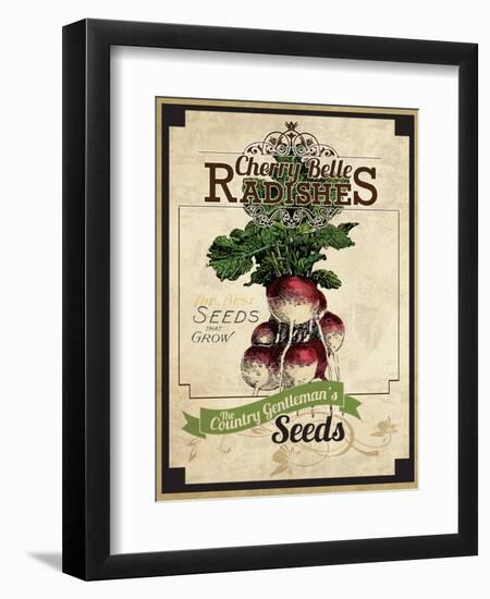 Vintage Radish Seed Packet-null-Framed Giclee Print