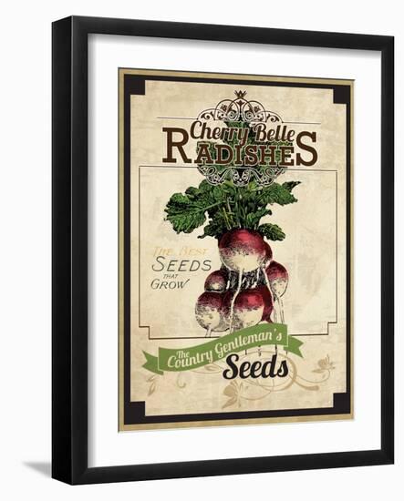 Vintage Radish Seed Packet-null-Framed Giclee Print