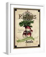 Vintage Radish Seed Packet-null-Framed Giclee Print