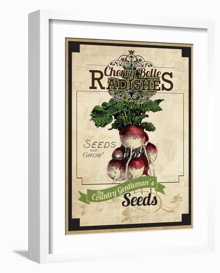 Vintage Radish Seed Packet-null-Framed Giclee Print