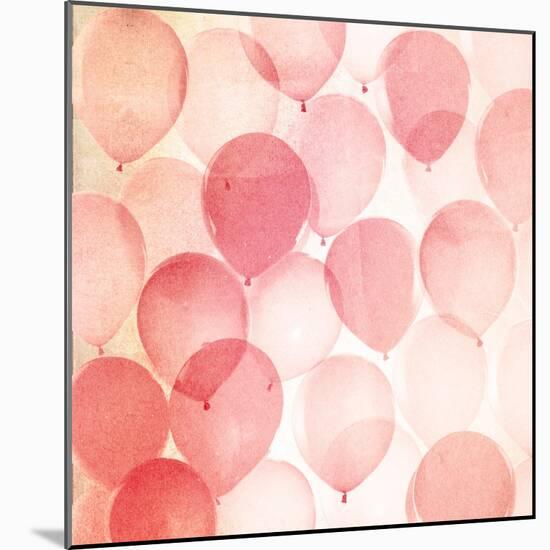 Vintage Red Balloons B-THE Studio-Mounted Giclee Print