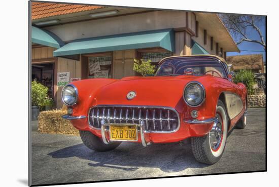 Vintage Red Car-Robert Kaler-Mounted Photographic Print