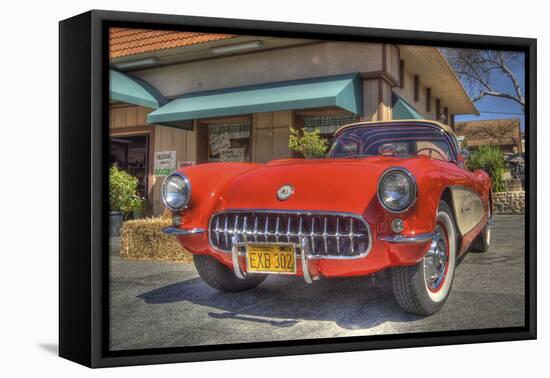 Vintage Red Car-Robert Kaler-Framed Stretched Canvas
