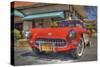 Vintage Red Car-Robert Kaler-Stretched Canvas