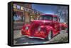 Vintage Red Car-Robert Kaler-Framed Stretched Canvas