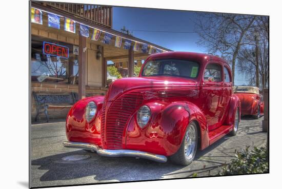 Vintage Red Car-Robert Kaler-Mounted Photographic Print