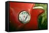 Vintage Red Moped Odometer Detail-Mr Doomits-Framed Stretched Canvas