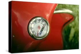 Vintage Red Moped Odometer Detail-Mr Doomits-Stretched Canvas