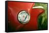 Vintage Red Moped Odometer Detail-Mr Doomits-Framed Stretched Canvas