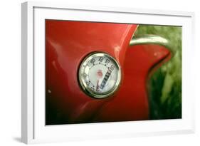 Vintage Red Moped Odometer Detail-Mr Doomits-Framed Photographic Print